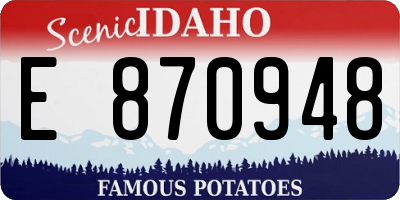 ID license plate E870948