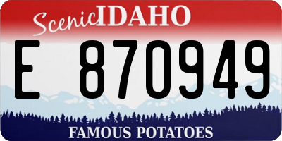 ID license plate E870949