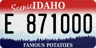 ID license plate E871000
