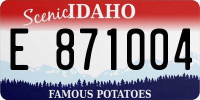 ID license plate E871004