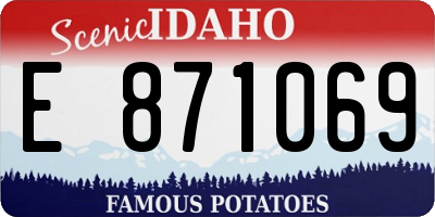 ID license plate E871069