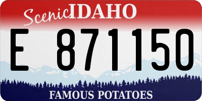 ID license plate E871150