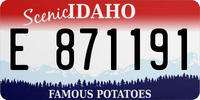 ID license plate E871191