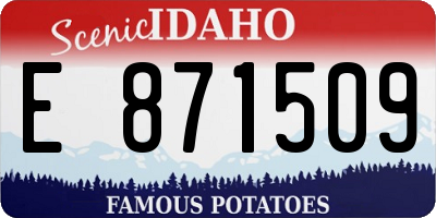 ID license plate E871509