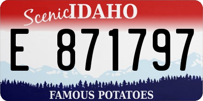 ID license plate E871797