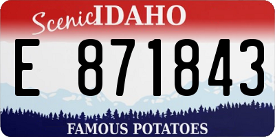 ID license plate E871843