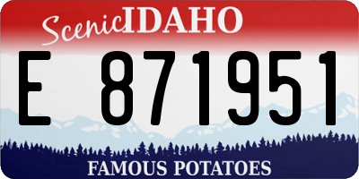 ID license plate E871951