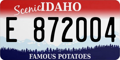 ID license plate E872004