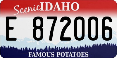ID license plate E872006