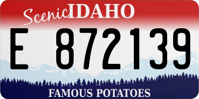 ID license plate E872139