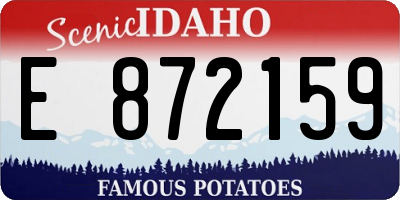 ID license plate E872159