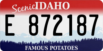 ID license plate E872187