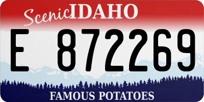 ID license plate E872269