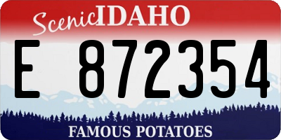 ID license plate E872354