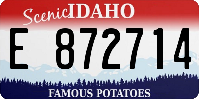 ID license plate E872714