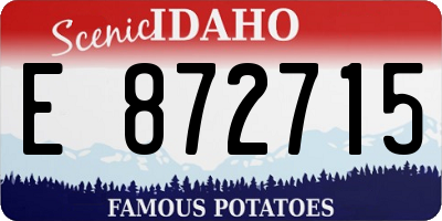 ID license plate E872715