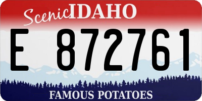 ID license plate E872761