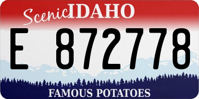 ID license plate E872778