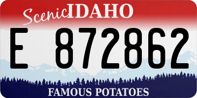 ID license plate E872862