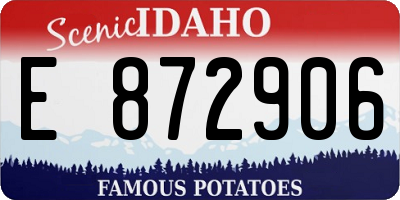 ID license plate E872906