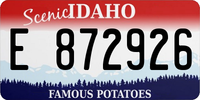ID license plate E872926
