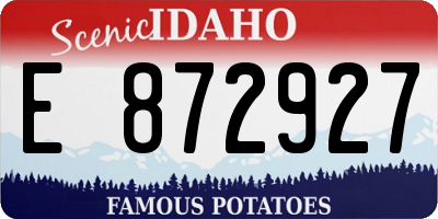 ID license plate E872927