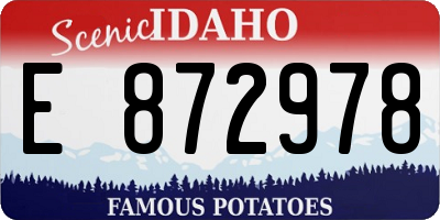 ID license plate E872978