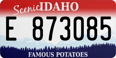 ID license plate E873085