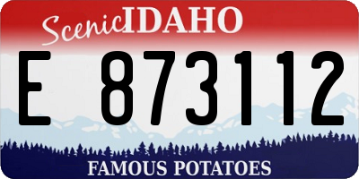 ID license plate E873112