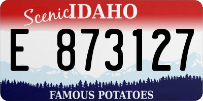 ID license plate E873127