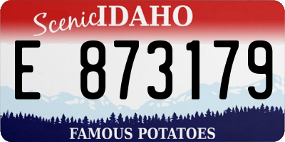 ID license plate E873179