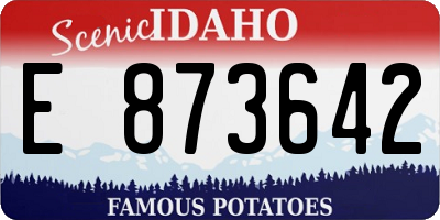 ID license plate E873642