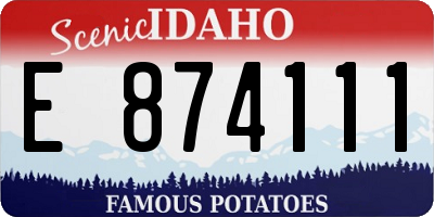 ID license plate E874111