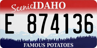 ID license plate E874136