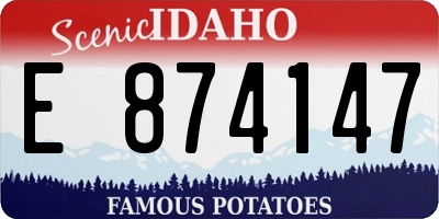 ID license plate E874147