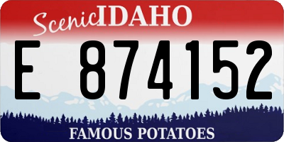 ID license plate E874152