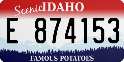 ID license plate E874153