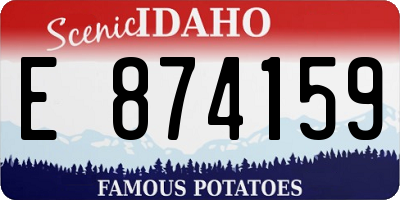 ID license plate E874159