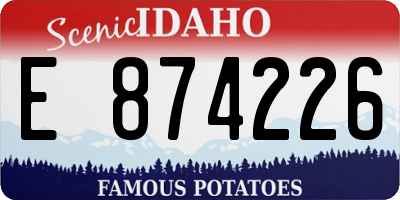 ID license plate E874226