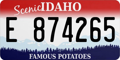 ID license plate E874265