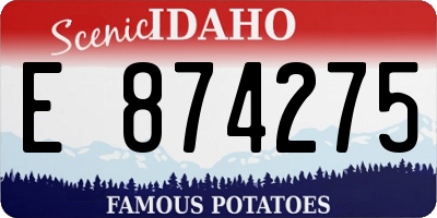 ID license plate E874275