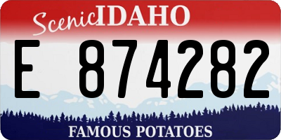 ID license plate E874282