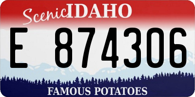 ID license plate E874306