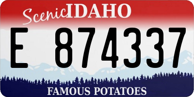 ID license plate E874337
