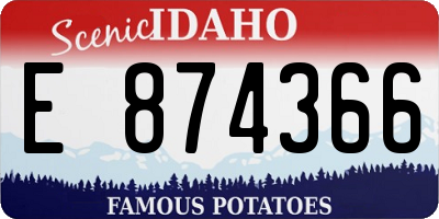 ID license plate E874366