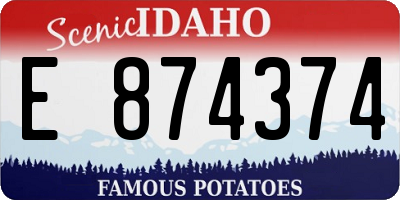 ID license plate E874374