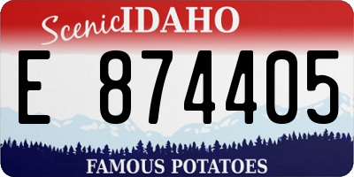 ID license plate E874405