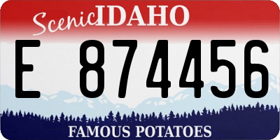 ID license plate E874456