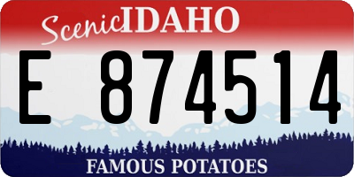 ID license plate E874514