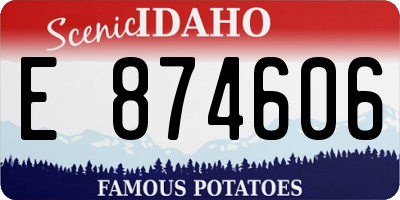 ID license plate E874606